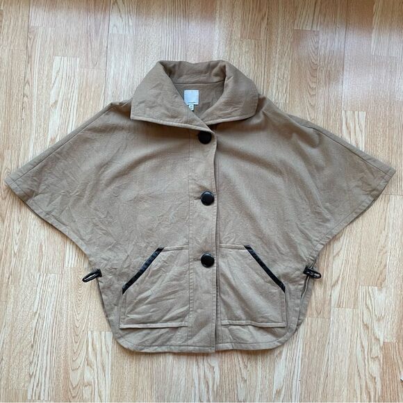 Halogen Wool Camel Brown Poncho - Size: S/M - Picture 7 of 7